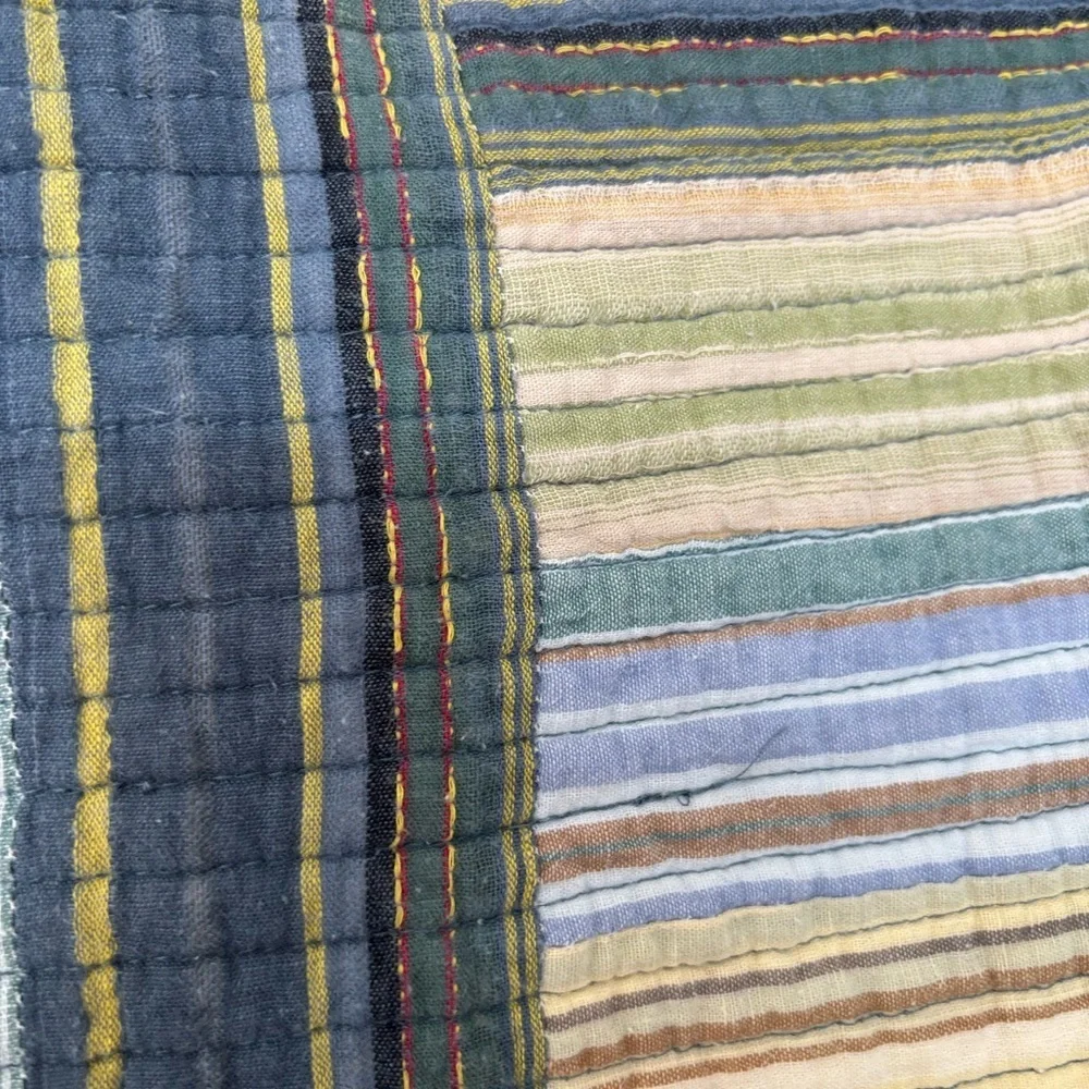 Chenab‎ One pillow case stripes boho neutral earth tones